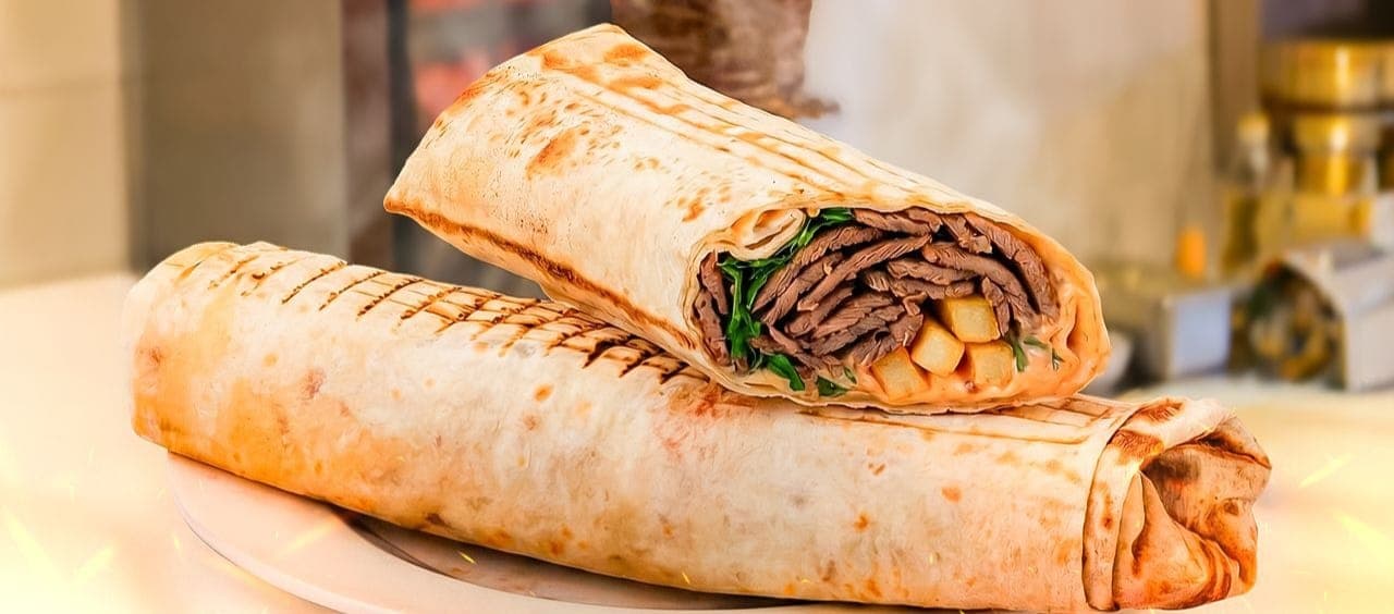 صاج شاورما لحم